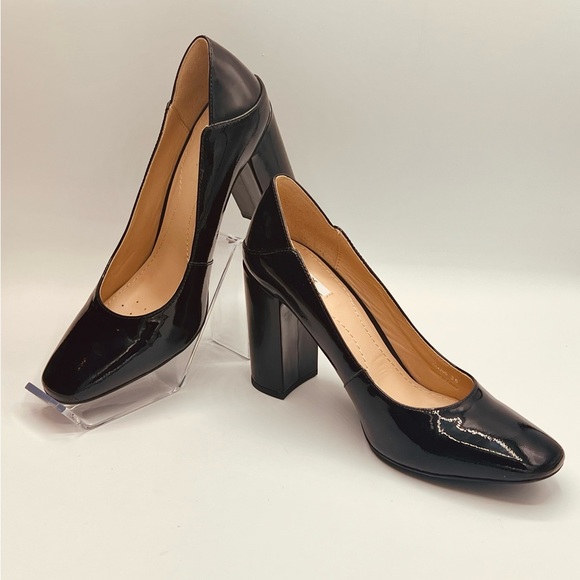 EU 36 US6 GEOX Respira Black Classic Patent Leather Pumps 3” Comfortable Heel - Picture 7 of 10